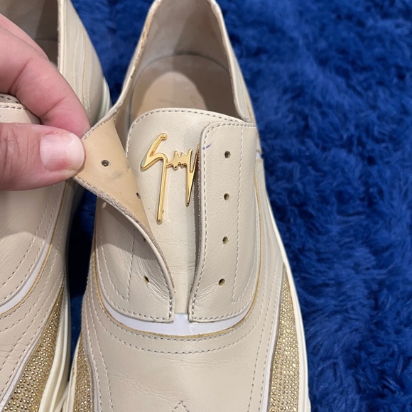 Giuseppe Zanotti Leather Studded  Slip-On Sneakers Womens 10 - Picture 4 of 13